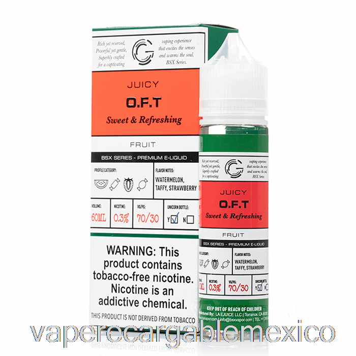 Vape Recargable A Menudo - Serie Bsx - 60ml 3mg